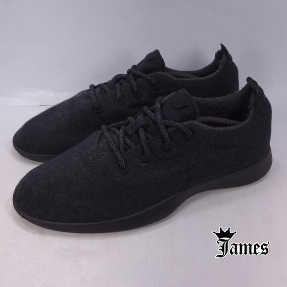 Allbirds Wool Runner Athletic Lace Up Running Shoe Mens Size 13 Black - Picture 1 of 10